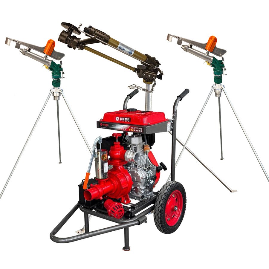 河源一体式灌溉机组 全套喷枪水带配齐 抗旱浇地神器